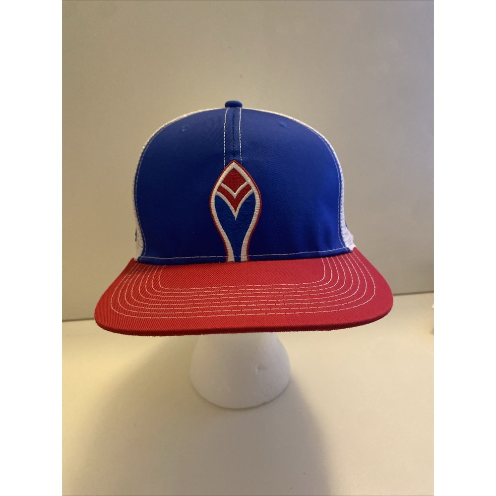 Atlanta Braves 2017 Inaugural Year MLB Strap Back Mens Trucker Mesh Hat Blue Red